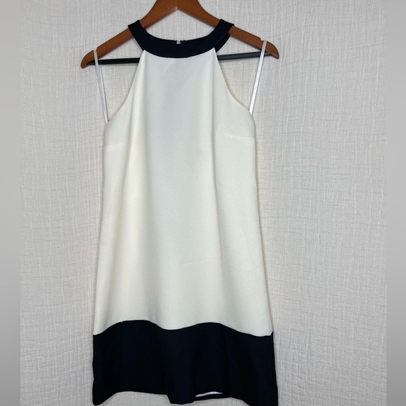 Megan Masters black and cream racer back dress size 4 - Picture 6 of 8